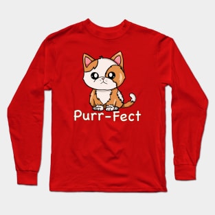 Purr-fect Cute Kitten Long Sleeve T-Shirt